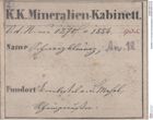 Etiketten zu Cerussit (Schwarzbleierz) (NHMW-MIN-An18)
